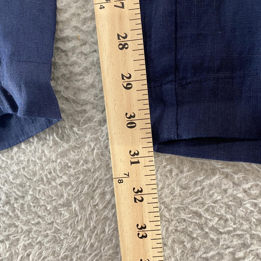 Quince Linen Wide Leg Pants Womens Large Blue Minimalist Neutral Travel Summer - Picture 10 of 15